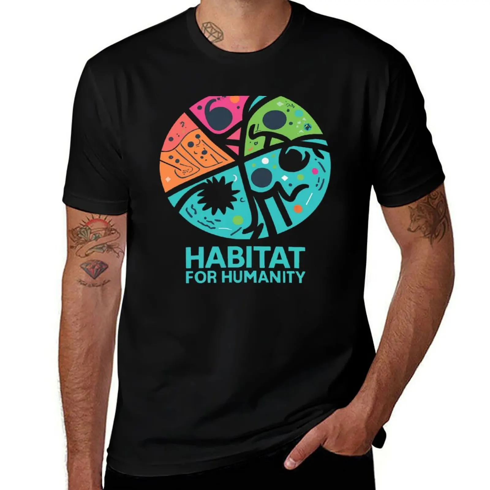 

Habitat for humanity, Volunteer's Delight, Retro Humanity Design, motivational gift T-Shirt t shirts for man graphic vintage