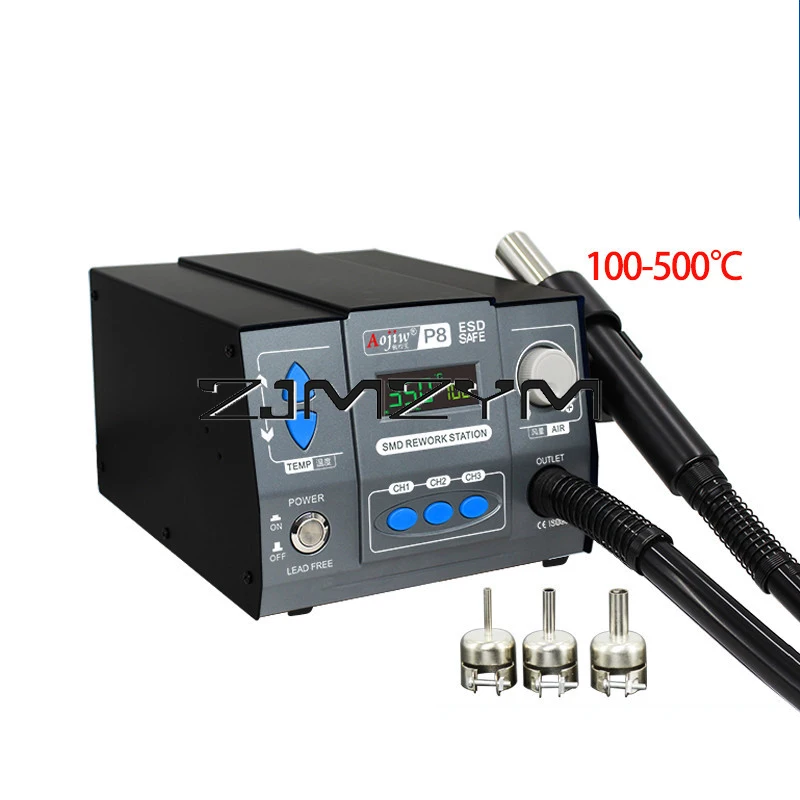 P8 High-power 1000 Wind Gun Strong Direct Air Hot Air Gun Welding Station Mobile Phone Repair Tool