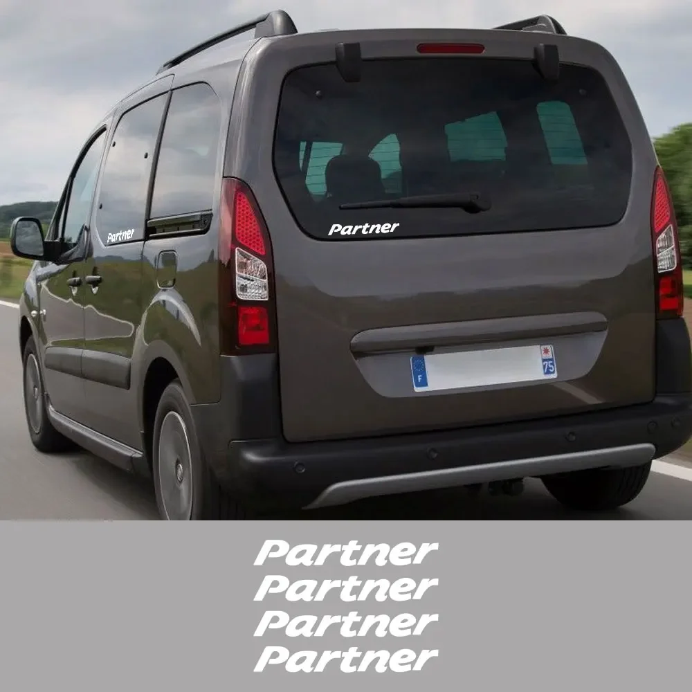 

For Peugeot Partner 4PCS Car Door Side Stickers Camper Cargo Van Parts Tuning Auto Accessories Letter Graphics Vinyl Decals