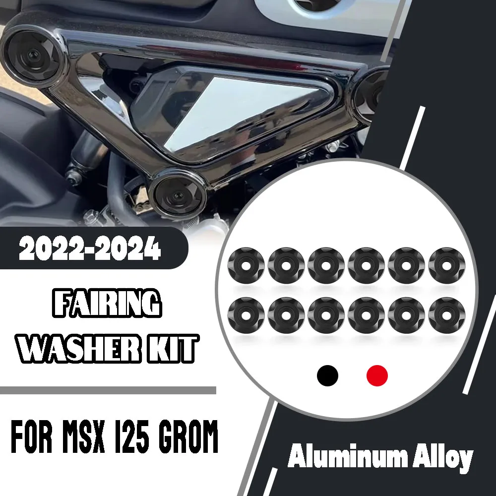 For Honda MSX 125 GROM 2022 2023 2024 Motorcycle Side Panel Cover Full Verge Washer Fairing Washers Kit Screw Side Panel Garnish