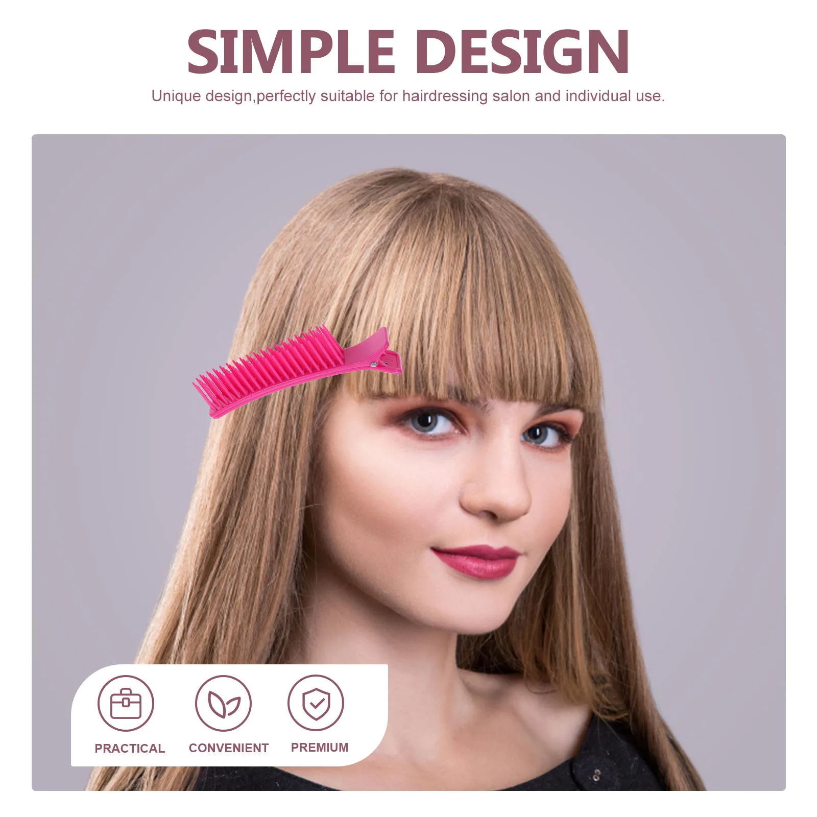 

Sectioning Hair Salon Bang Styling Clamps Lightweight Durable Hairdressing Clips For Home Professional Use Bang Clip Hair Salon