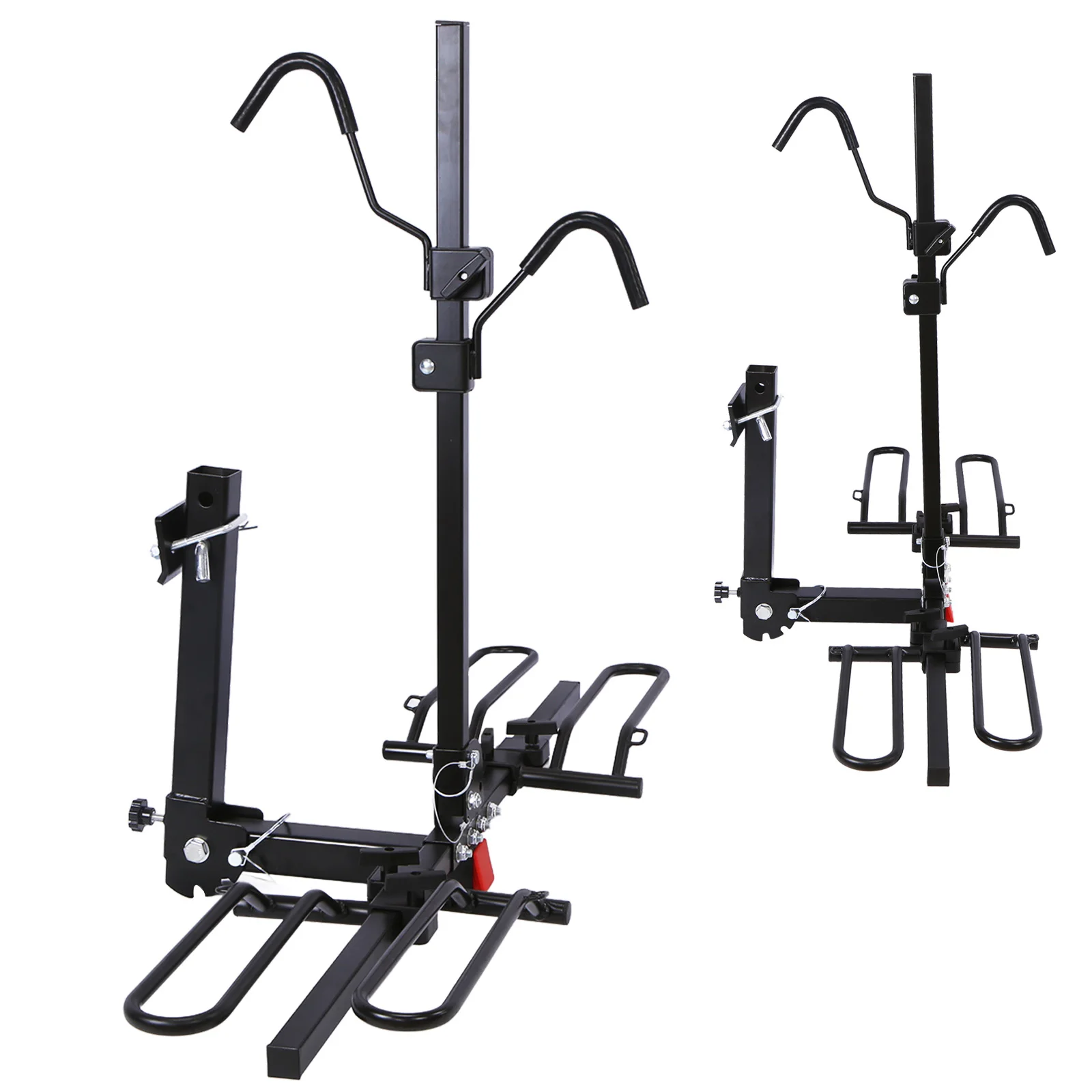 

Hitch Mount Bike Rack Anti Wobble Tilting Hitch Mount Platform Rack for 1.25in and 2in Receiver 132lbs Capacity for Car SUV