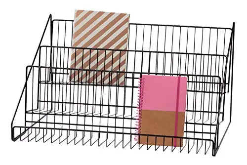 3-Tier Black Wire Countertop Rack - 12¾”H x 23½”W x 14
