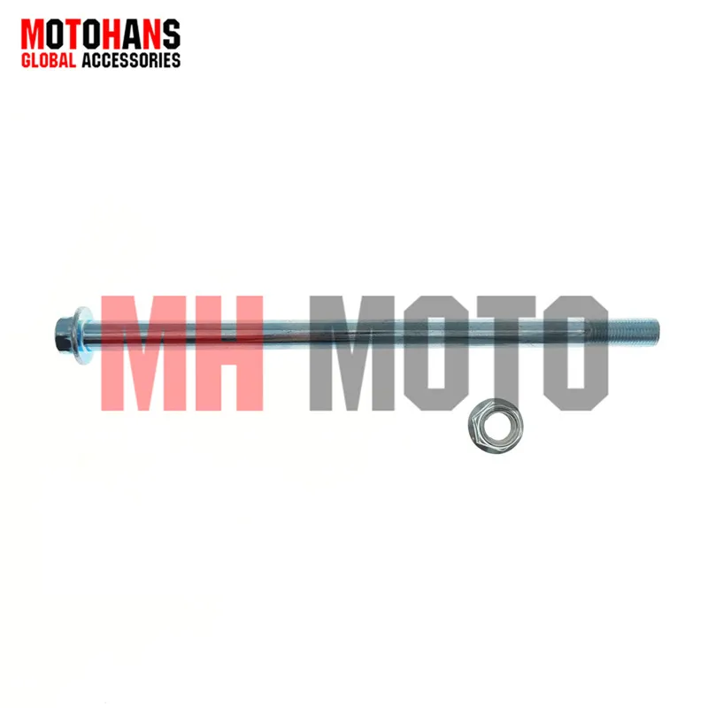 

MOTORCYCLE REAR WHEEL AXLE WITH NUT M12x220MM MOTORCYCLE ACCESSORIES FOR GILERA SMASH110 XTS50 BIZ100 TVS100 SPORT