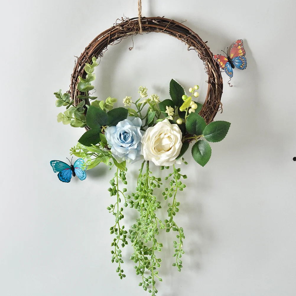 

Rose Garland Fake Plant Colorful Hanging Flower Garland Decorative Backdrop for Wedding Festival Home Party