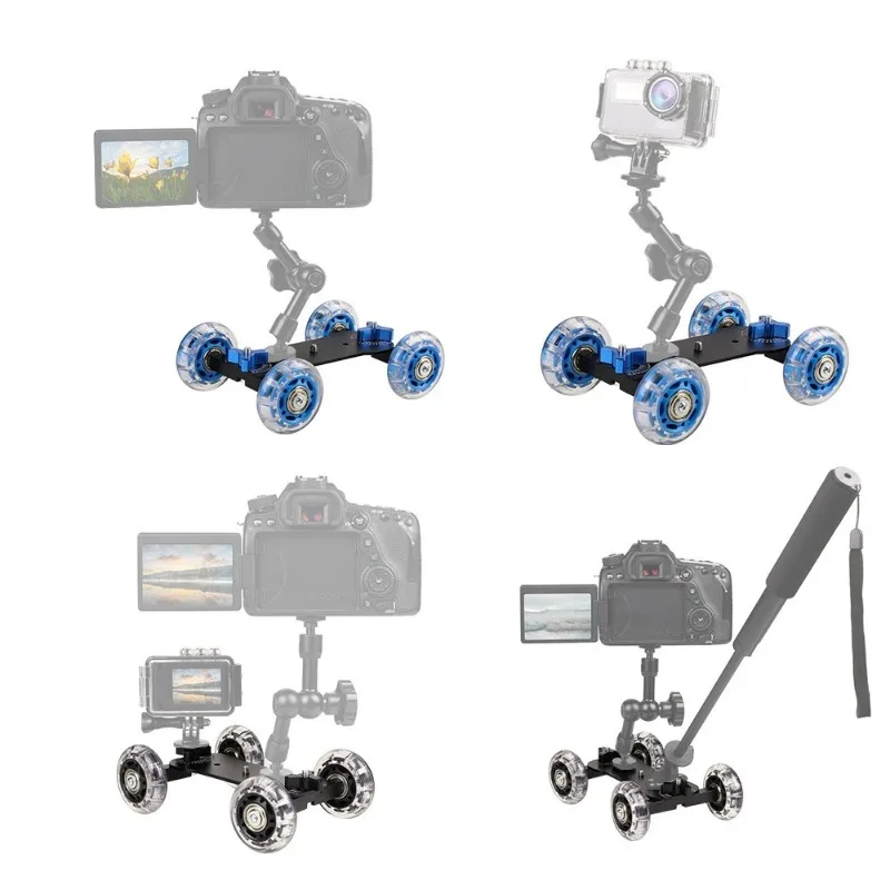 Photography Railcar desktop mobile camera mini railcar, silent slide photography trolley