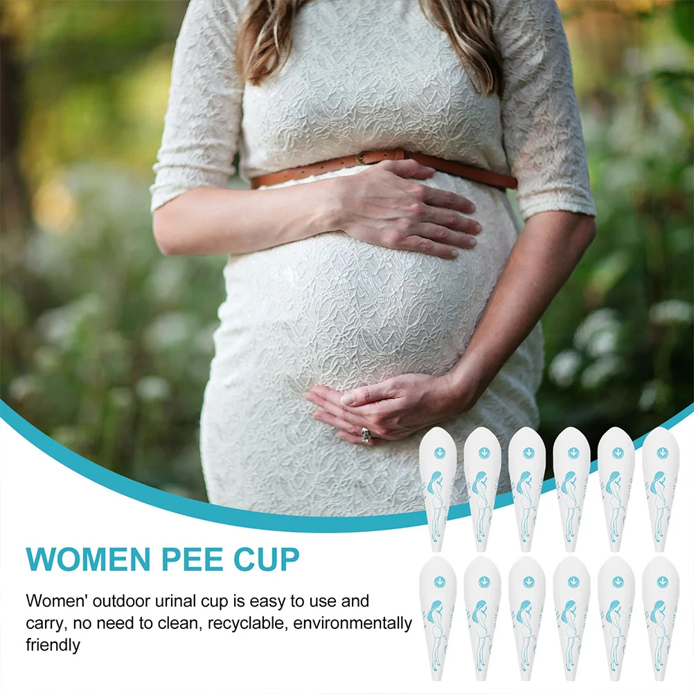 

10Pcs Paper Disposable Female Standing Urinal Cups Portable Travel Pee Funnel Camping Hiking Pregnancy Urine Collection