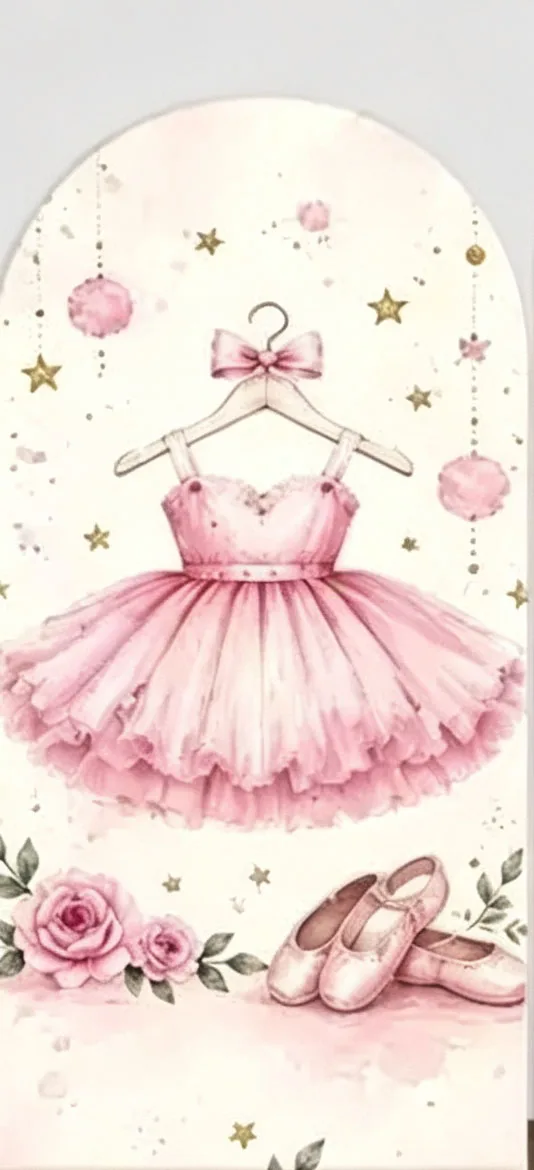 Custom Double-Sided A Little Princess is On The Way Baby Shower Arch Backdrop Cover Dress Floral Balloon Birthday Party Photo