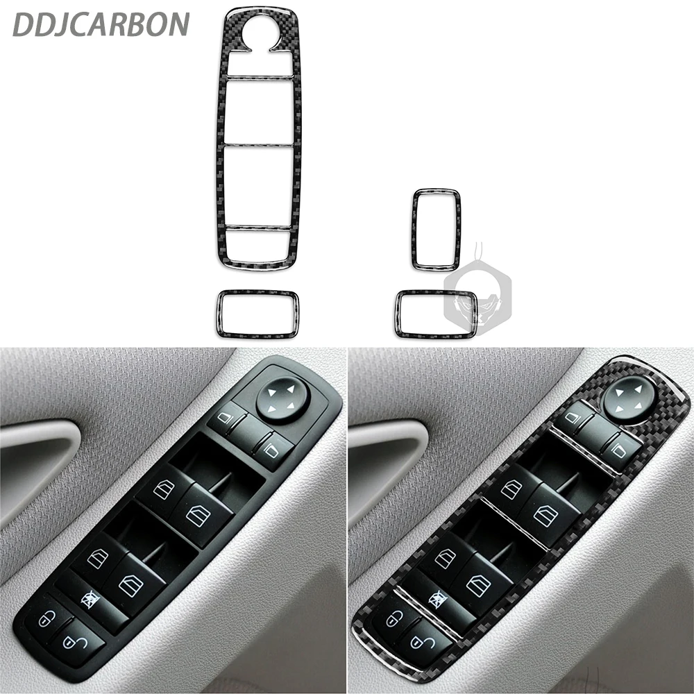 

For Benz B Class W245 2005-2011 Carbon Fiber Lift Switch Button Trim Cover Car Interior Accessories Decoration Sticker