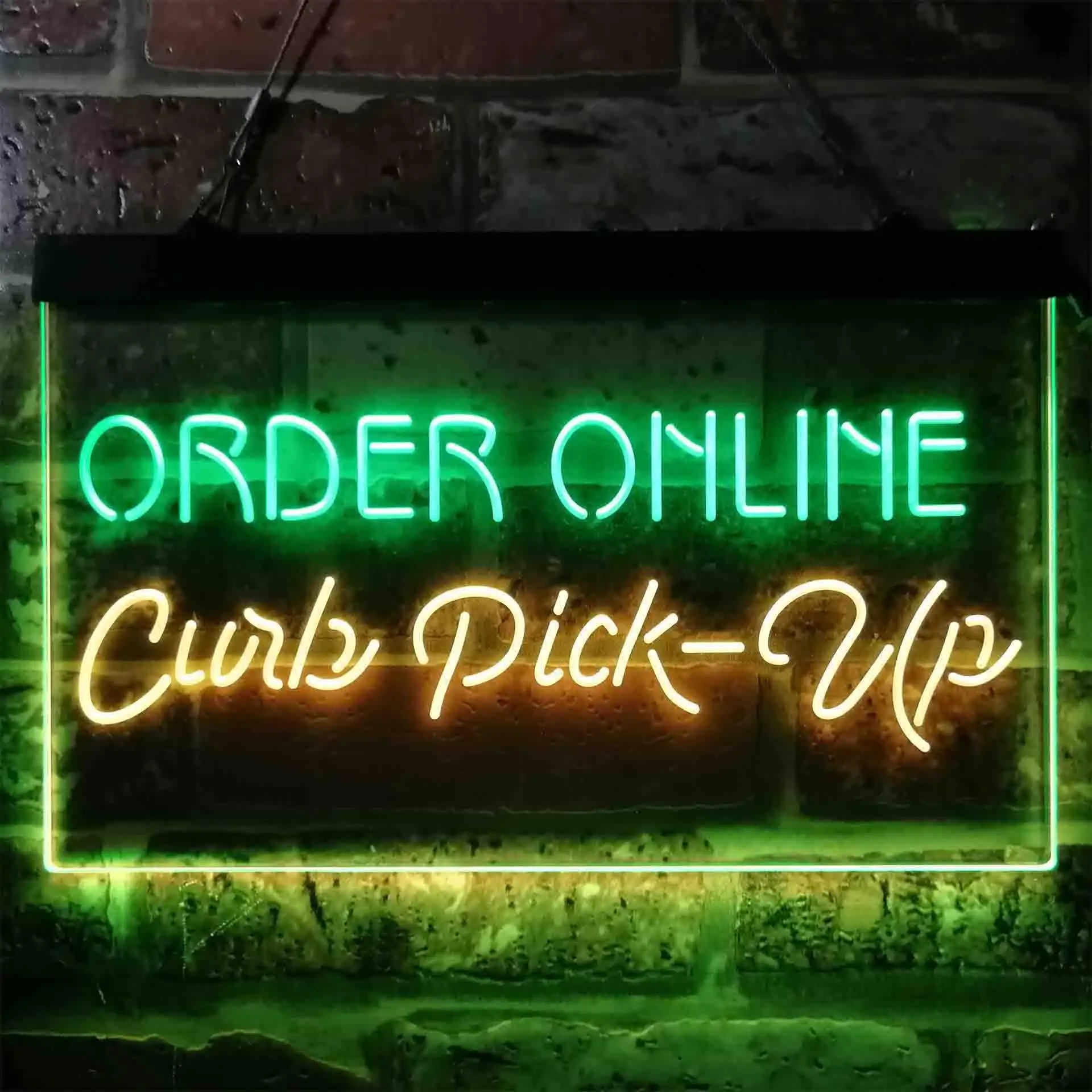 Order Online Curb Pick Up Dual Color Led Neon Sign st6-i3851