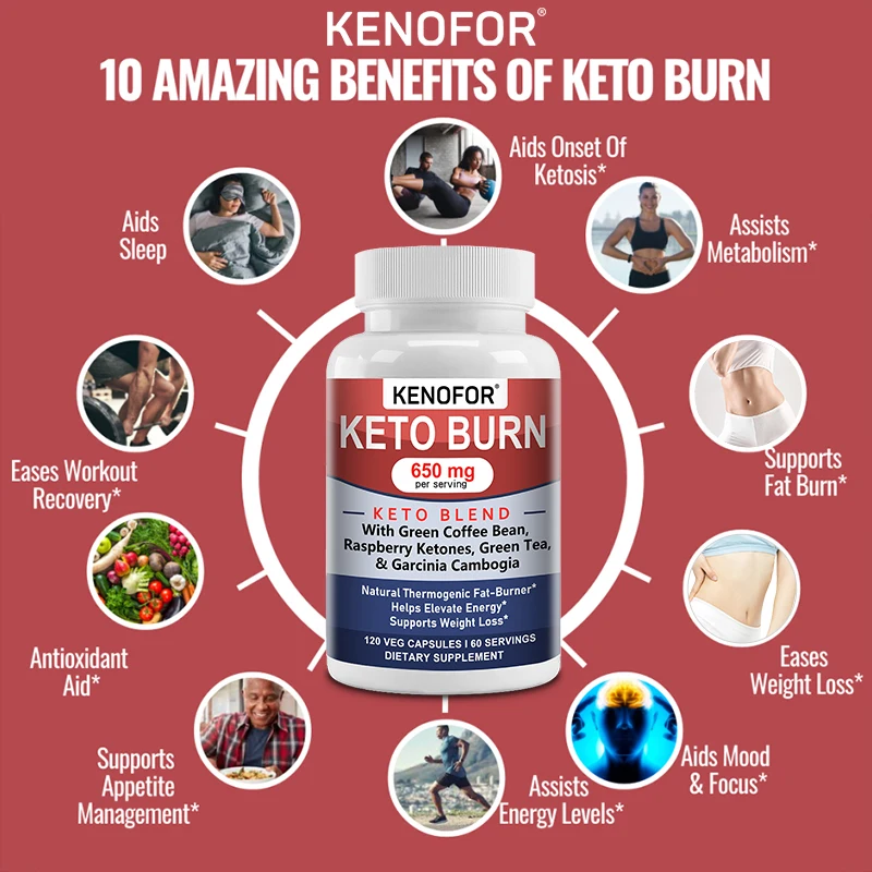 Effective Keto Weight Loss Capsules, Thermogenic Fat Burners for Men and Women, Ketone Supplement for Ketosis and Focus