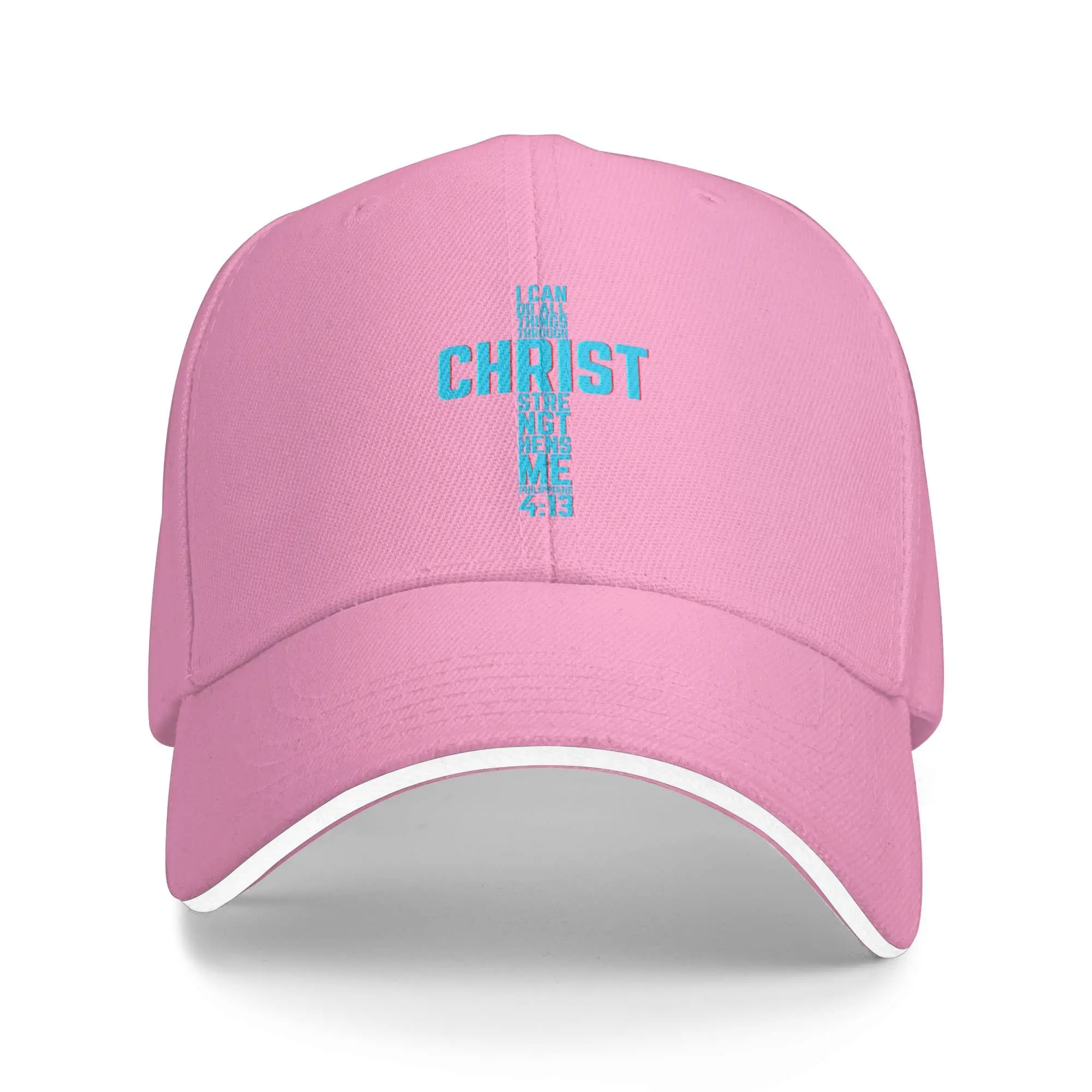 I Can Do All Things Through Christ Hat Mens Women Trucker Hats Women Summer Breathable Beach Caps Fits Men Women Adjustable Cap