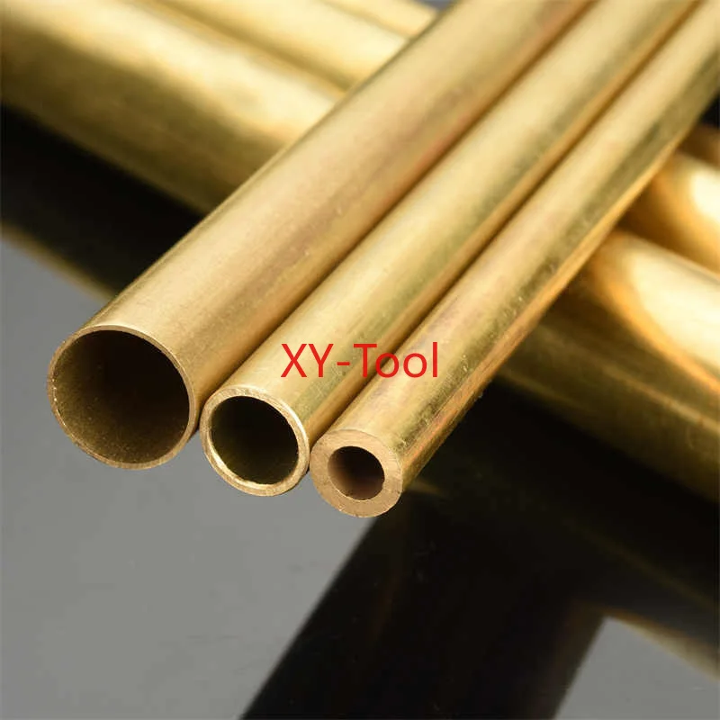 H62 Brass Tube Hollow Round Pipe Capillary Brass Straight Pipes Fine Tube CNC Metal ID0.5-13mm,OD1.5-15mm Length 500mm