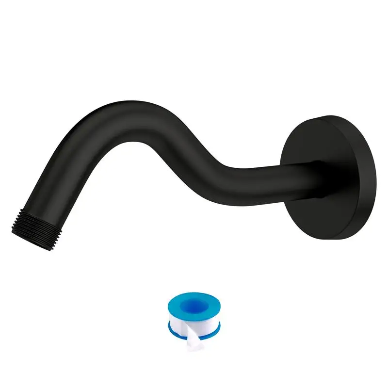 

8 inch Shower Arm with Flange in Matte Black Finish