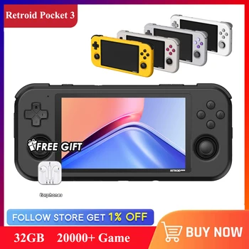 Retroid Pocket 3 Retro Handheld 3G 32GB 4.7 inch Touch IPS Screen Android 11 OS Video Game Console 4000mAh