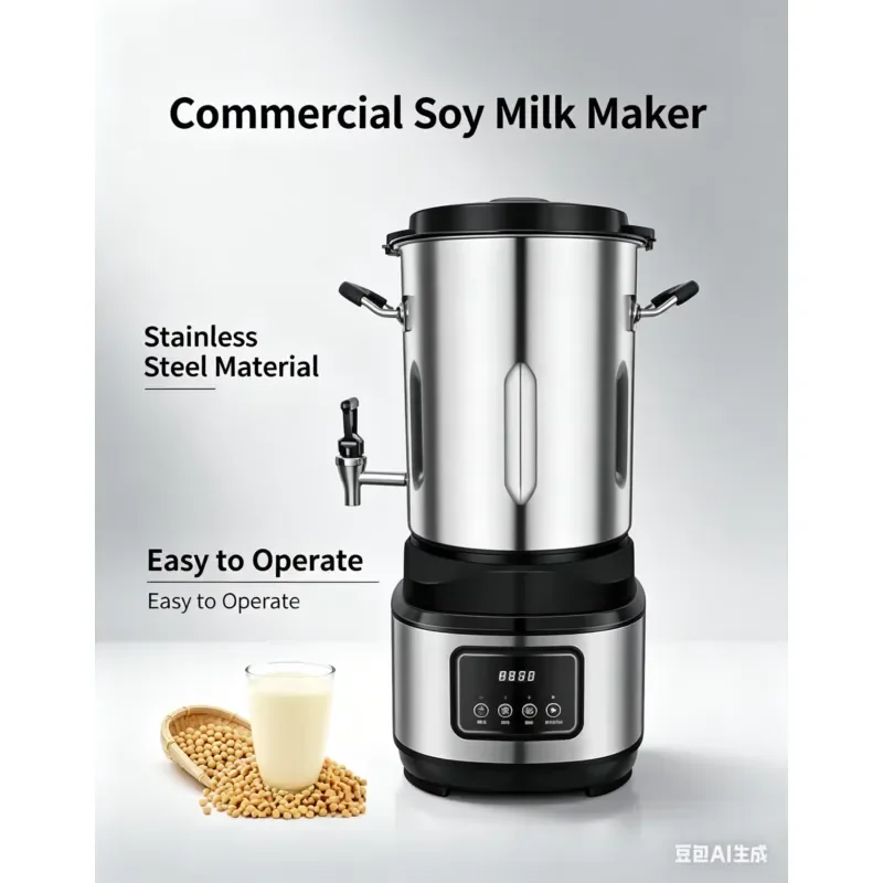 New stainless steel commercial soybean milk machine, with motor, high output, household, 3L 6L 10L 18L 22L variety of options