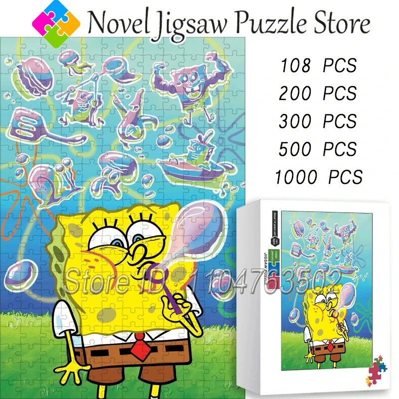 

Пазл «Губка Боб: Воздушные пузыри» 108/200/300/500/1000 деталей, головоломка для взрослых, антистресс, коллекционная игрушка ручной работы