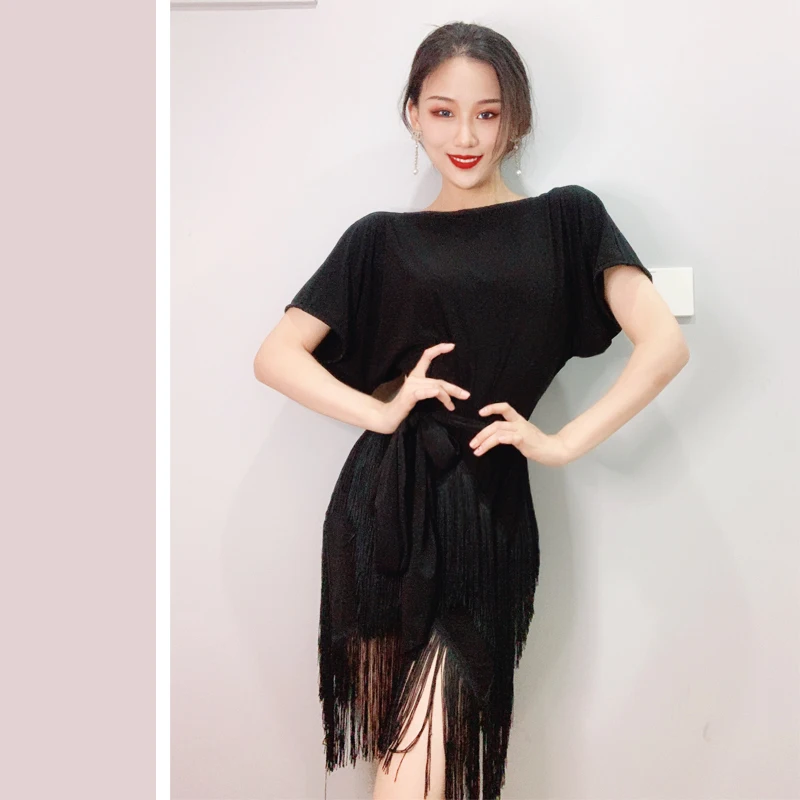 2022 Sexy Latin Dance Competition Dress Women Irregular Fringed Dress Samba Clothes Salsa Performance Costume Practice Dress