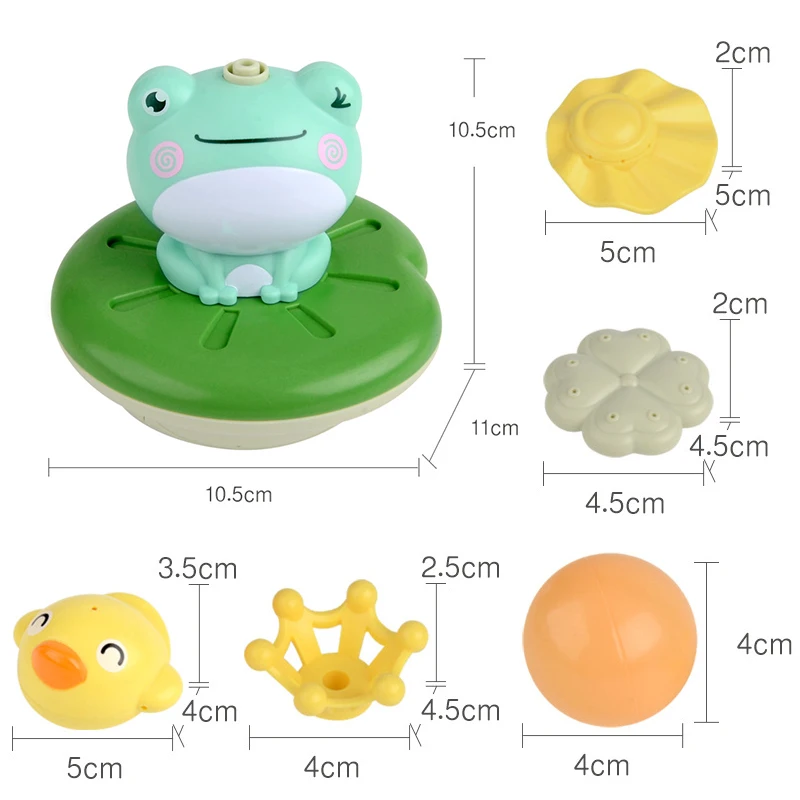 Bath Toys Electric Spray Water Floating Rotation Frog Sprinkler Shower Game For Children Kid Swimming Bathroom for Children Gift