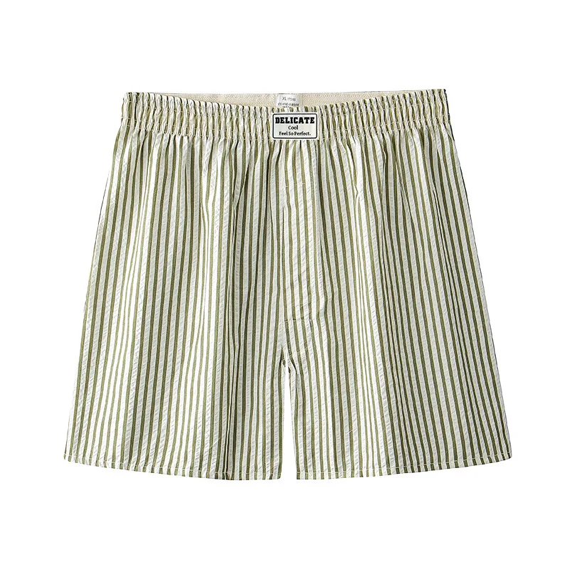 

Men's Woven Aro Pants Striped Lightweight Breathable Loose Fit Casual Lounge Pajama Shorts for Summer Home