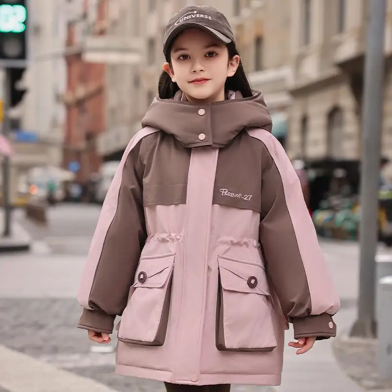 

RAISE зимний пуховик для детей, непромокаемая верхняя одежда с капюшоном для девочек-подростков, парки для девочек 5–14 лет, детское пальто для девочек