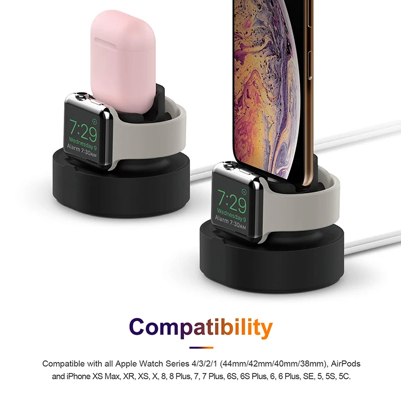 2 In 1 Phone Watch Earphone Silicone Charging Stand Holder for IPhone 14 15 Pro Max IWatch Airpods Pro 2 3 Dock Station Soporte
