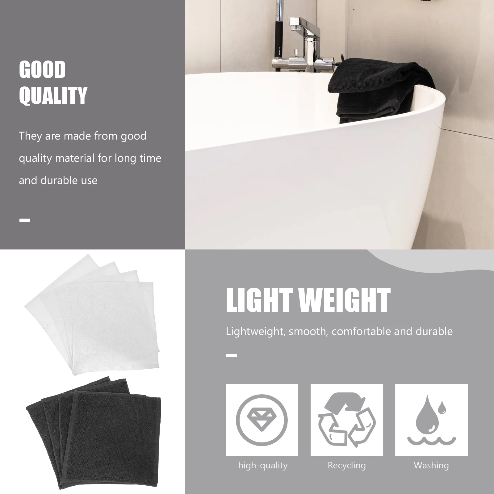 

8pcs Dish Washing Cloths Kitchen Cleaning Towels Strong Water Absorption Durable No Scratch Face Towel Equivalent