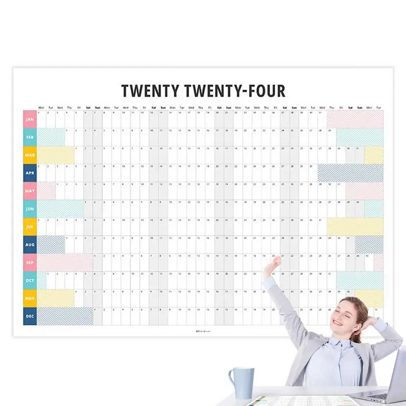 

2024 Large Wall Calendar Simple Style Year Planner Clear Printing Year Planner To Organize Work And Life Gift For Family