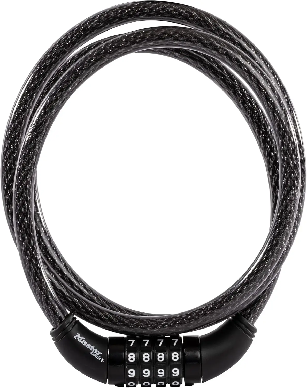 

Combination Bike Lock, Set Your Own 4-Digit Code, 5FT Braided Steel Cable with Weather Resistant Vinyl Coating for Outdoor
