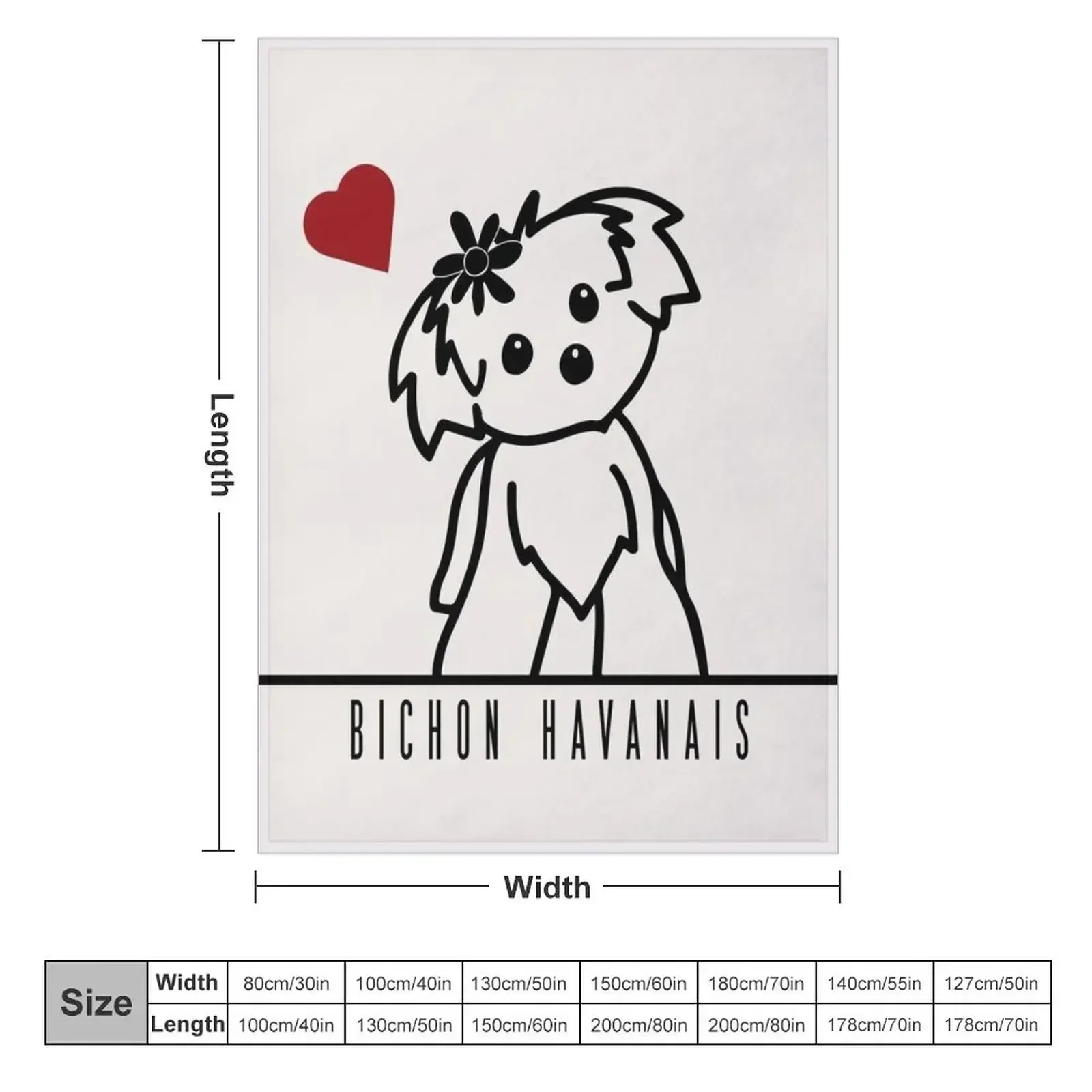 BICHON HAVANAIS Throw Blanket couch cozy soft plush fuzzy picnic outdoor blanket