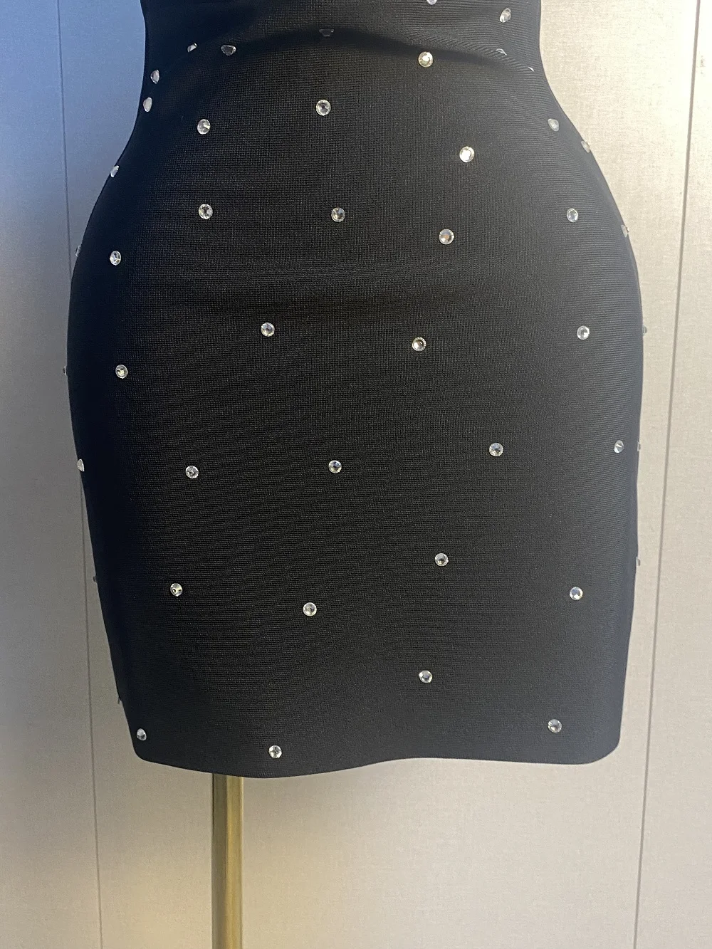 New Women Sexy Strapless Backless Diamonds Black Midi Bodycon Dress 2025 Elegant Evening Club Luxury Birthday Party Dresses