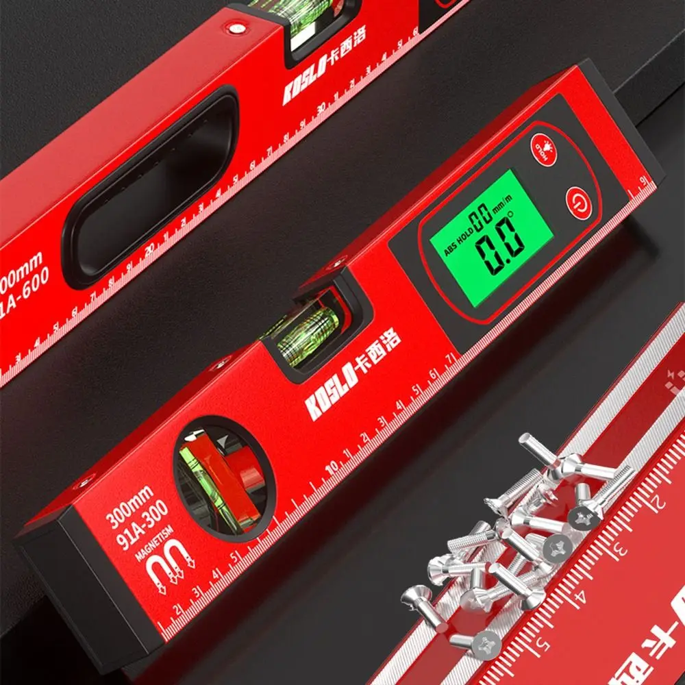 LED Display Digital Protractor 0-90° Range 30-100cm Length Electronic Inclinometer High Precision