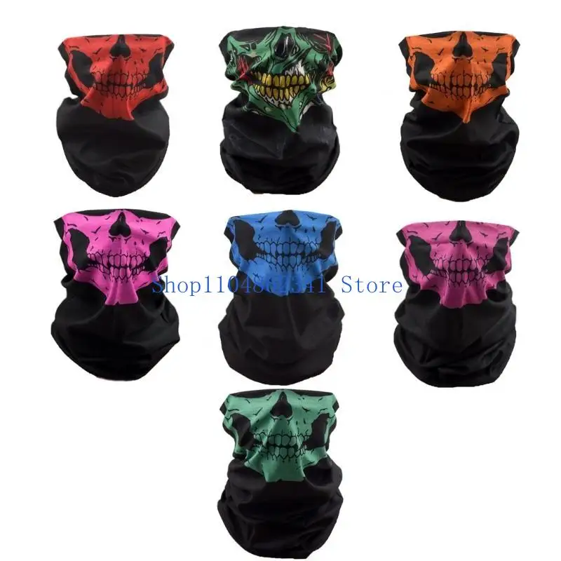 5asd macio elástico pescoço cachecol crânio padrão impressão cobertura para ciclismo escalada e frio protetor