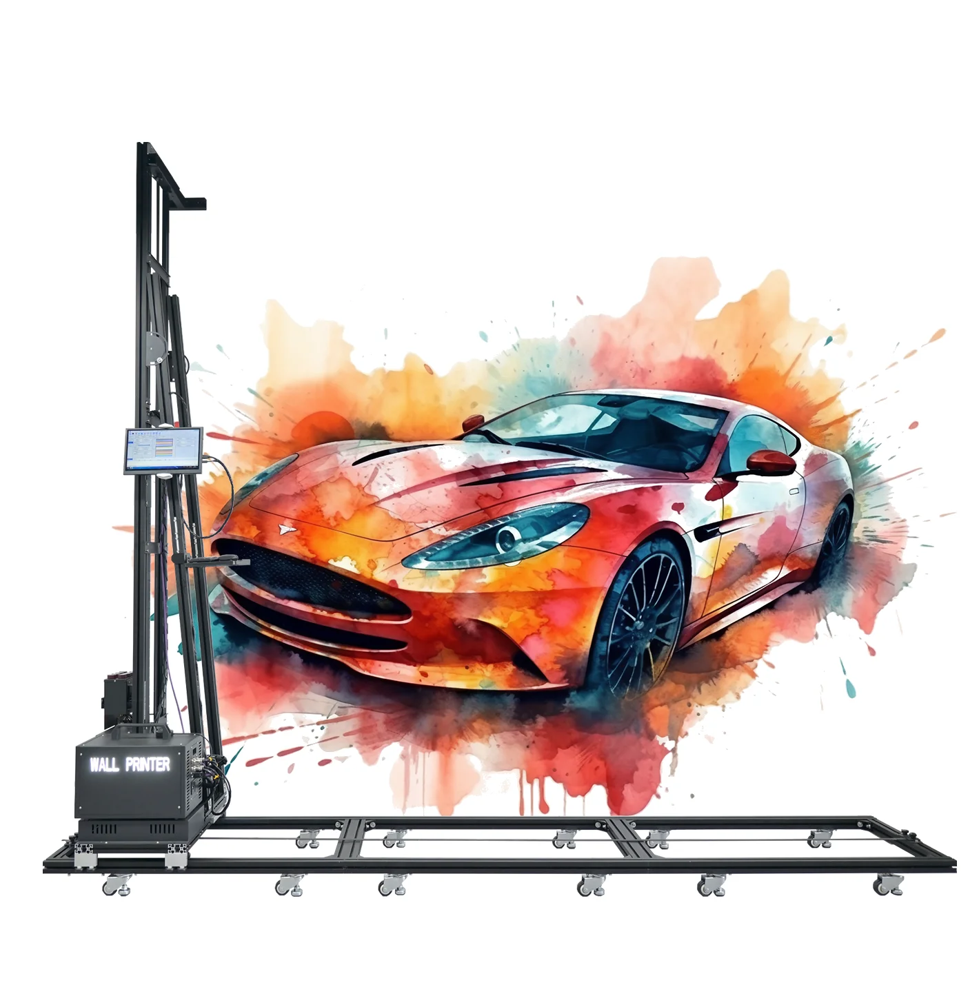 Maxwave Wall Printing Machine Fold-able Home Decoration 3D PVC Inkjet Wall Printing Machine zeecape Printer