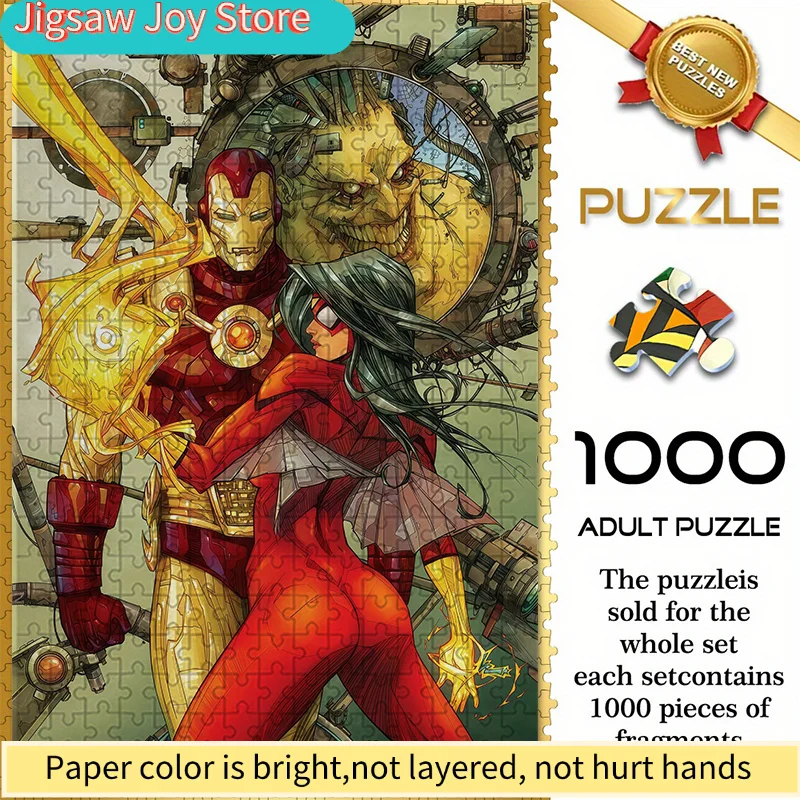 

Бесшовный пазл на тему Железного человека от Marvel W26.1.8-67, изображающий Железного человека в механической бойне, прочный и толстый пазл.