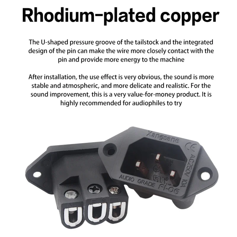 Fuente de alimentación de Audio HiFi, 1 piezas, CA IEC, Conector de filtro de interfaz de cobre rojo