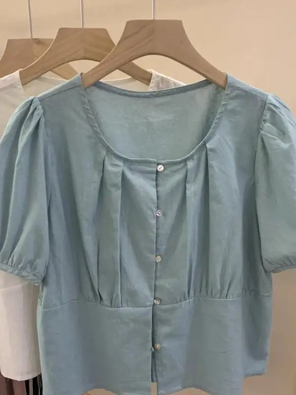 camisa-feminina-estilo-coreano-com-gola-redonda-e-manga-bufante-design-curto-novo-estilo-de-verao-efeito-rejuvenescedor-c