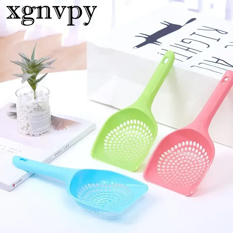 xgnvpy Durable Thick Cat Litter Shovel Scoop Waste Tray Cleaning Tool Plastic Cat Sand Toilet Cleaner Spoon for Pet Hygiene