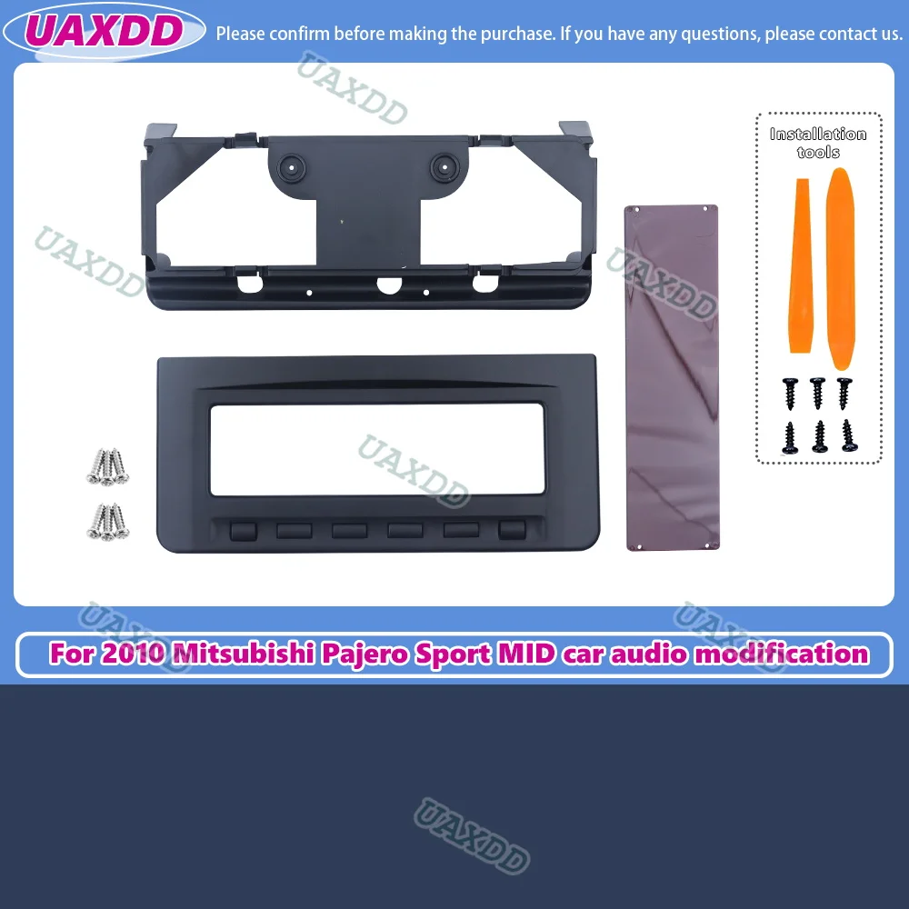 

Matten Black для Mitsubishi Pajero Sport MID 2010, модификация автомобильной аудиосистемы, стерео радиорамка, комплект панели, центральная фасция, салон автомобиля