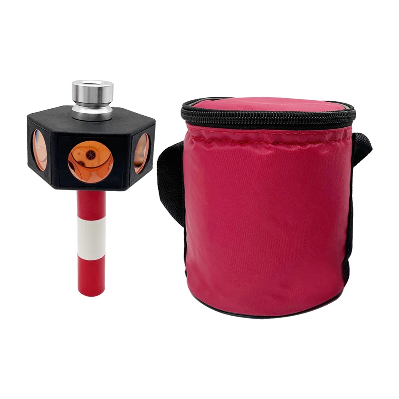 Copper plating New 360 Degree Reflective Prism For Total Station With Height Adapter With 90mm Extention Pole