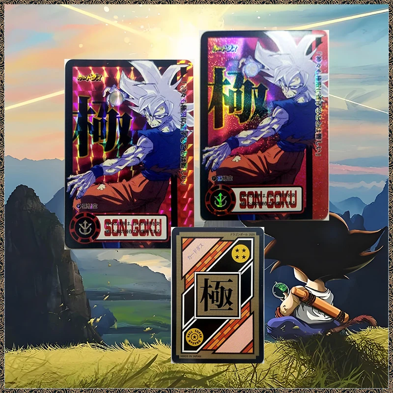 1pcs Japanese Anime Dragon Ball DIY ACG Holographic Desktop Battle Game Son Goku Collectible Card Christmas Birthday Toy Gift