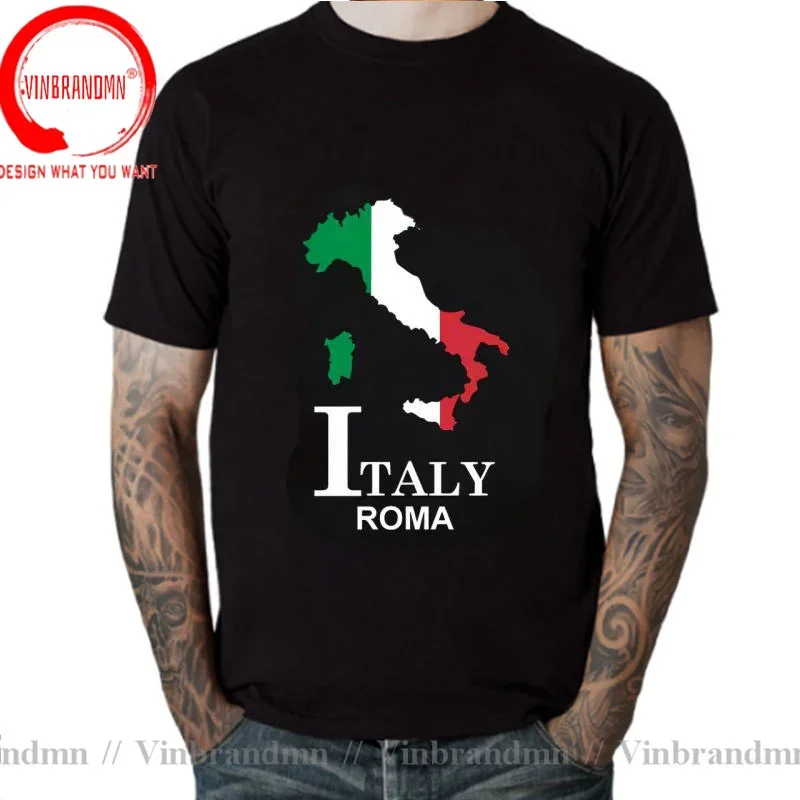 Italy Italia Italian ITA Rome Roma mens t shirt new Top t-shirt Fashion Short-sleeved clothes summer national map streetwear Tee