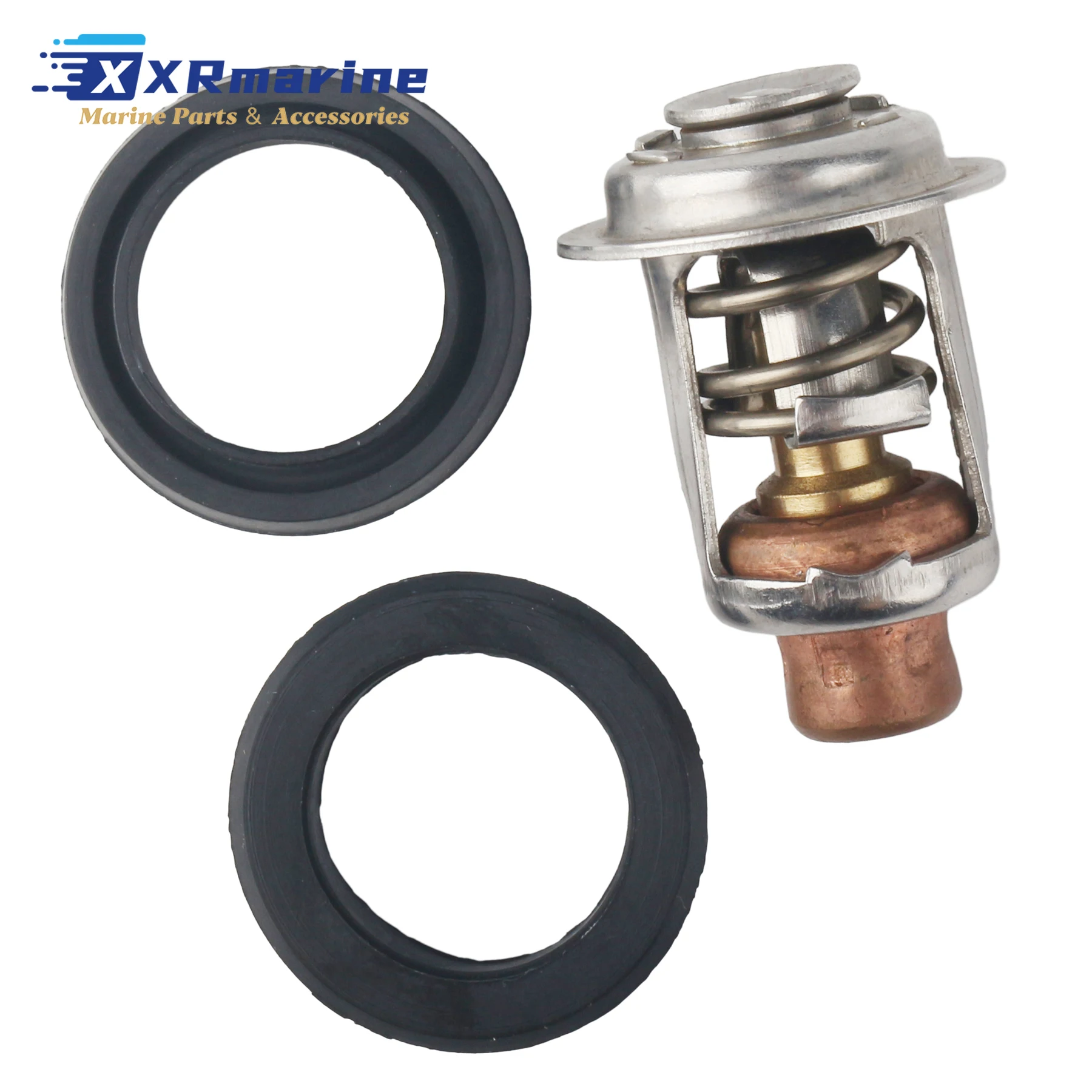 895338 Thermostat Kit 130°F Fits for Mercury Mariner 25 30 40 HP Force Chrysler 35 35 40 45 50 55 HP Outboard Motor F97068
