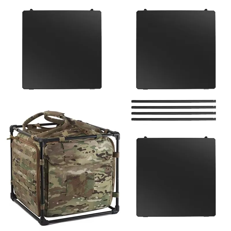 

Camouflage Tactical Portable Third Generation Folding Table Outdoor Camping Large Multifunctional Storage Three Tables