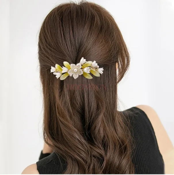 Bell orchid, spring clip, one line hair clip, women's summer hair clip, high-end hair accessories