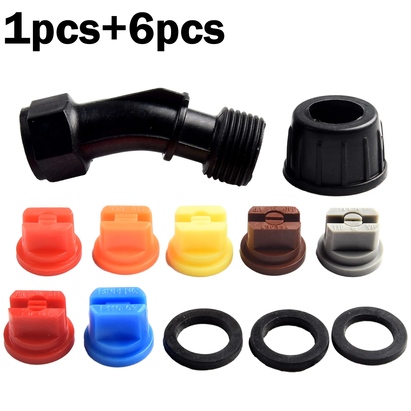 

Garden Power Equipment Tool Parts Spray Nozzle Fan Nozzle Four Spray Modes 7pcs set Cooling Garden Lawn Backpack Sprayer