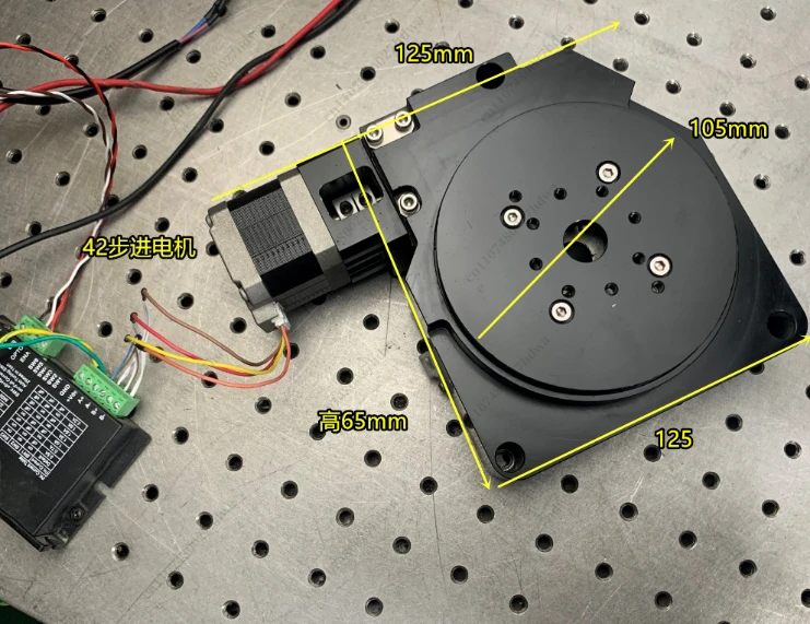Second-hand 42 Stepper Motor Turntable, High Precision R Axis, Worm Gear, 100mm Table, CNC Indexing Plate Disassembled Model