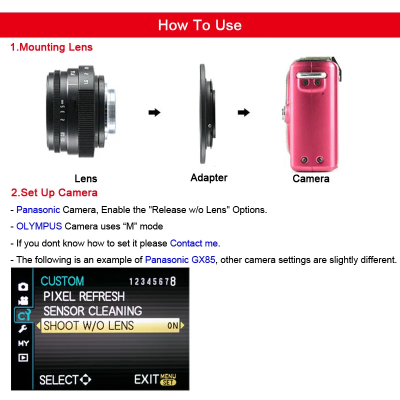 PK-M43 Adapter For Pentax PK lens To Micro 4/3 M4/3 Olympus Panasonic Camera GF5 GF6 EP5 E-PL5 E-M10 E-M5