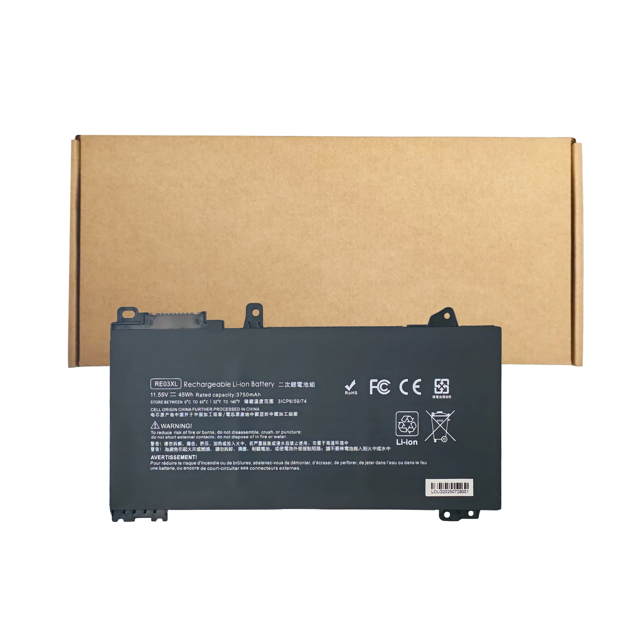 

LOLG RE03XL 11.55 V battery For HP ProBook 430 440 445 445R 450 455R 455 G6 G7 ZHAN 66 Pro 13 14 15 G2 G3 HSTNN-0B1C HSTNN-UB7R