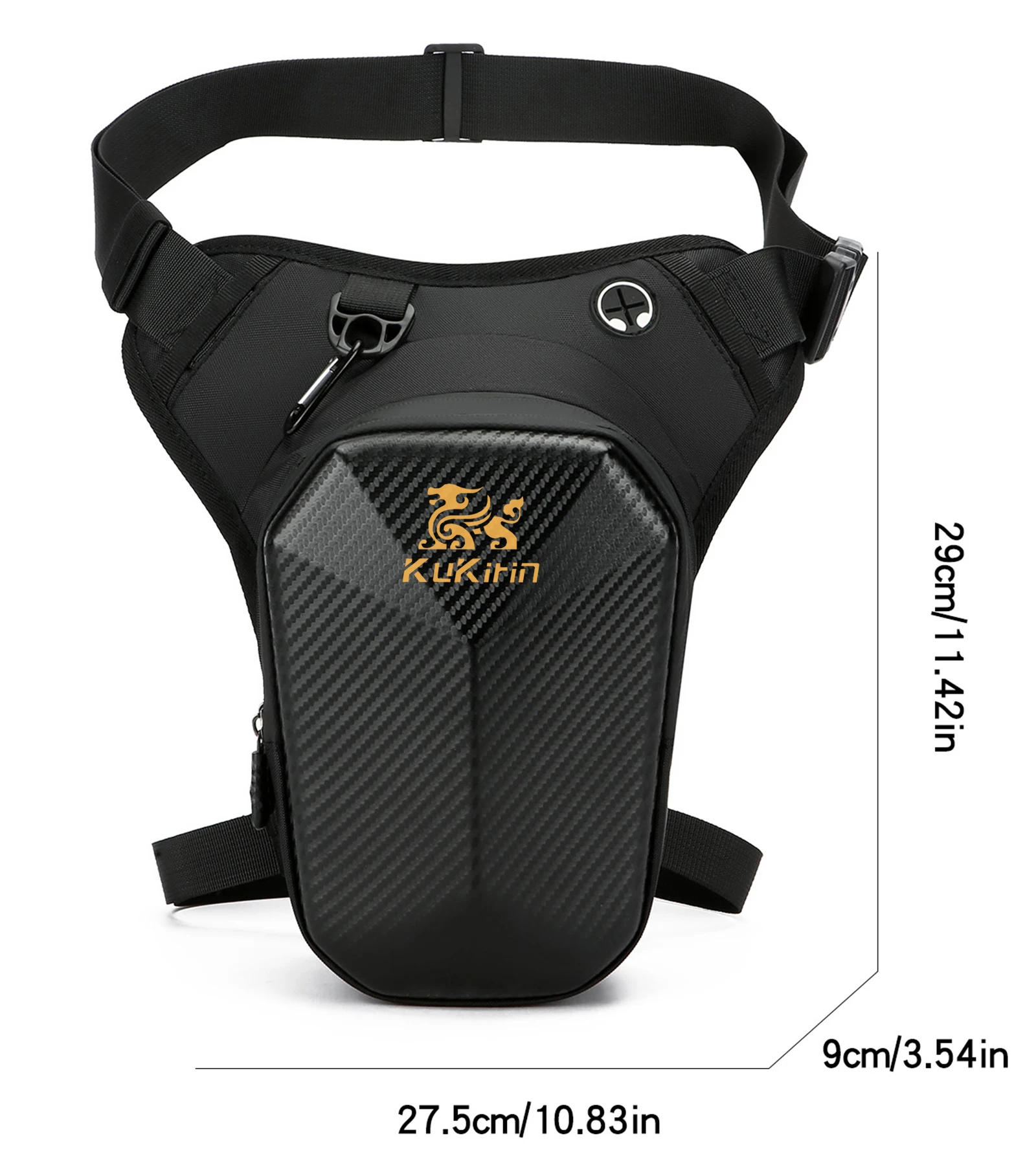 Kukirin دراجة نارية الساق الجانب حقيبة الدراجات متعددة الوظائف Crossbody إيفا هارد شل مقاوم للماء الرياضة في الهواء الطلق حقائب الخصر عادية